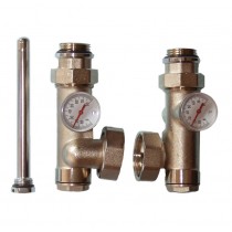 Комплект термометър с гнездо и възвратен клапан 1”, 2бр Computherm MF04